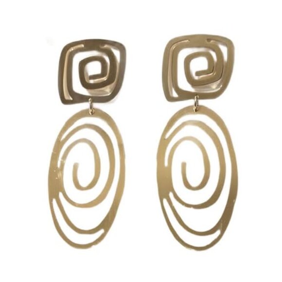 Spiral Aura Statement Earrings - Picture 1 of 1